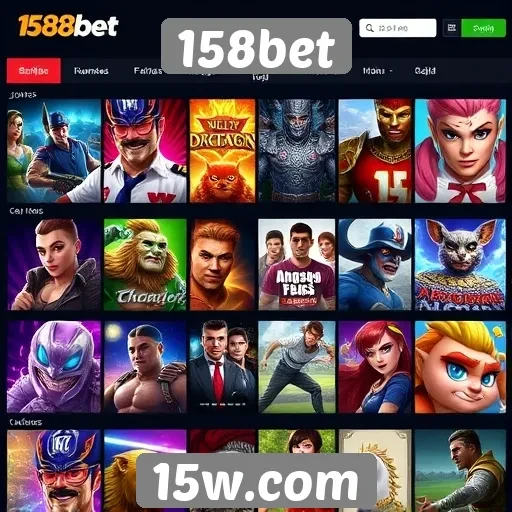 Análise da oferta de jogos no site 158bet